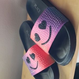 Children's Place Girls Slides size 1 NWOT